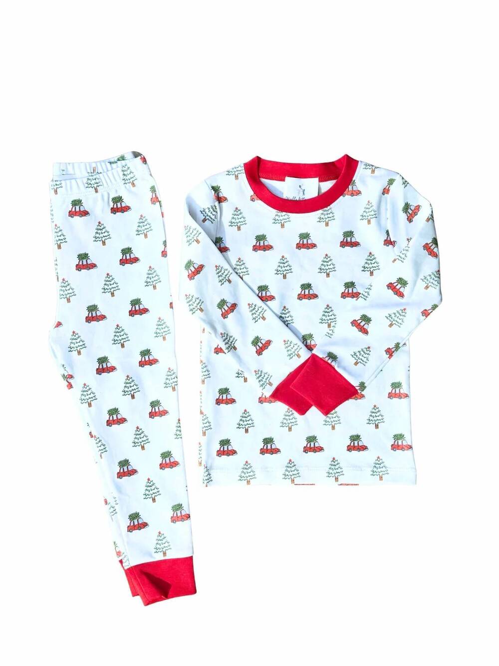 NEW MADDIE & CONNOR CO. kid's christmas tree car pajamas in blue